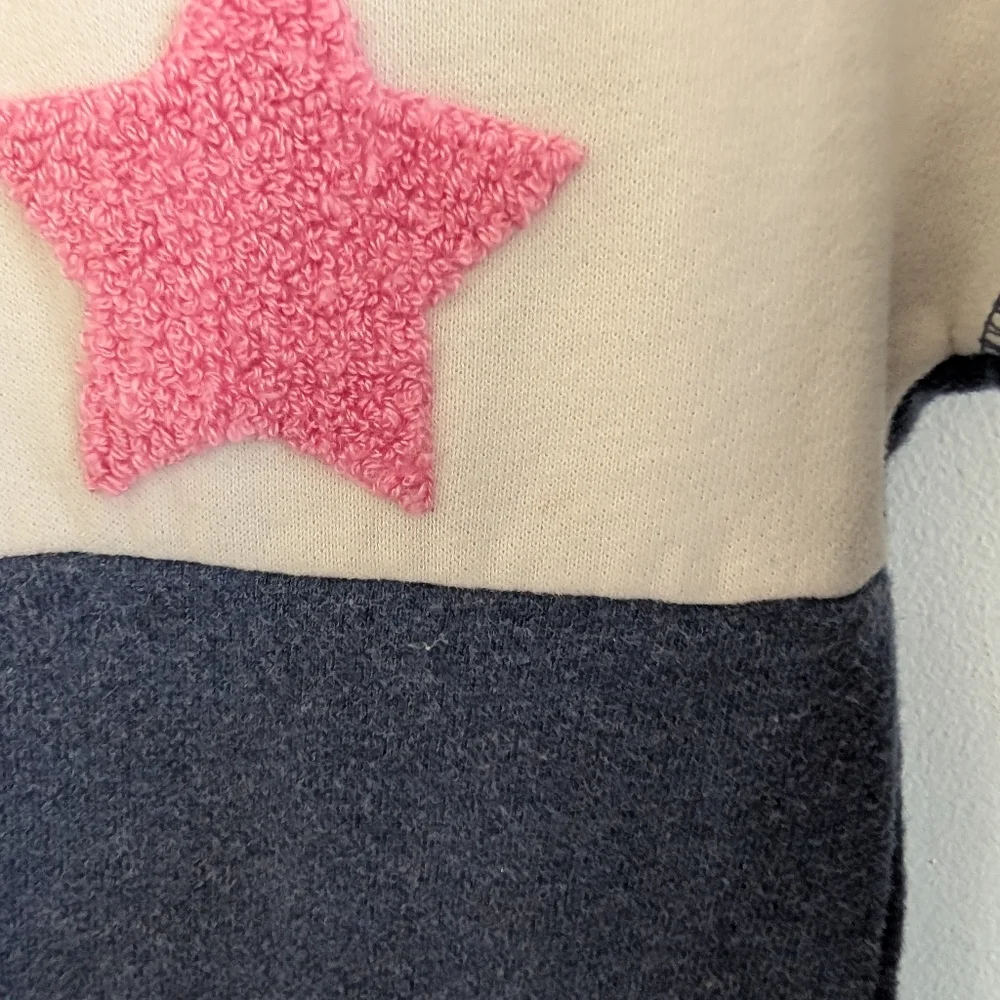 Mini Boden Sweatshirt Hoodie Dress Stars Rainbow 11-12 Years